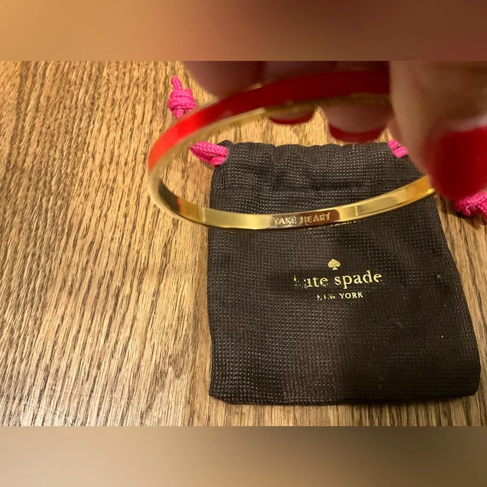 Kate Spade Red and Gold Bangle Bracelet - Picture 8 of 8